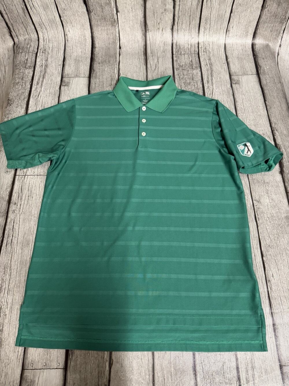 Men’s Adidas Climacool Golf Polo Sz Large Kelly Green MCC Logo